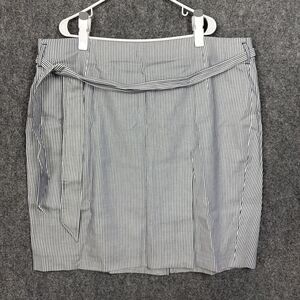 Lane Bryant Skirt Womens Size 26 Blue White Striped Pencil  Preppy Classic